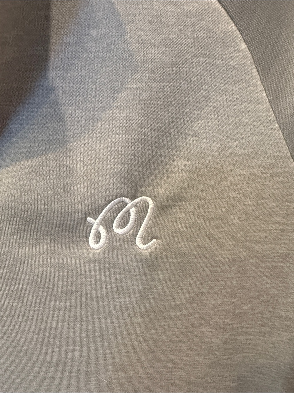Women's Light Gray Long Sleeve Quarter-Zip Pullover - Picture 4 of 4